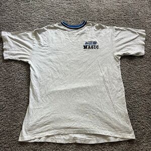 Vintage 90s Orlando Magic T Shirt Embroidered Logo Grey Mens XL NBA